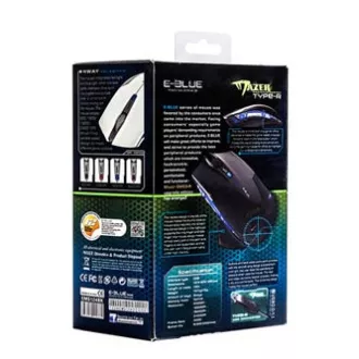 E-blue Mazer R Myš drátová, černá, 2400DPI