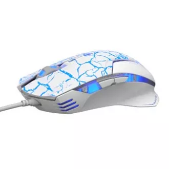 E-blue Mazer Pro Myš drátová, bílo-modrá, 2500DPI, e-box