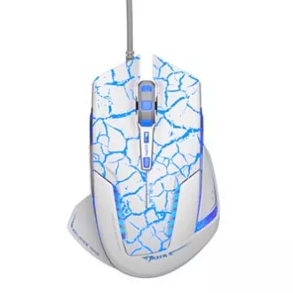 E-blue Mazer Pro Myš drátová, bílo-modrá, 2500DPI, e-box
