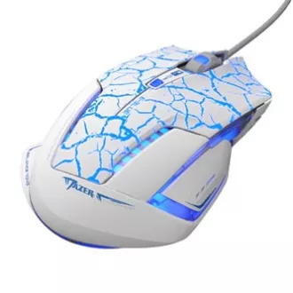 E-blue Mazer Pro Myš drátová, bílo-modrá, 2500DPI, e-box