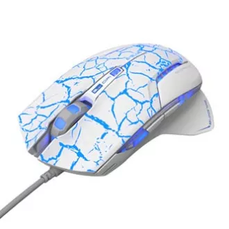 E-blue Mazer Pro Myš drátová, bílo-modrá, 2500DPI, e-box