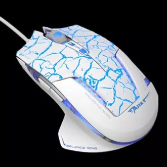 E-blue Mazer Pro Myš drátová, bílo-modrá, 2500DPI, e-box