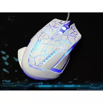 E-blue Mazer Pro Myš drátová, bílo-modrá, 2500DPI, e-box