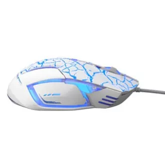 E-blue Mazer Pro Myš drátová, bílo-modrá, 2500DPI