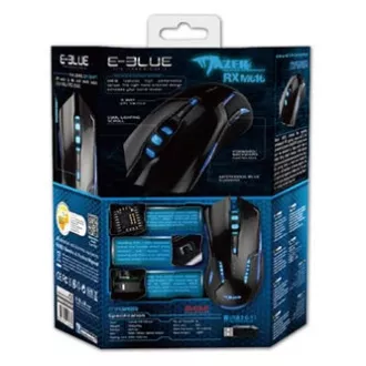 Myš drátová USB, E-blue Mazer RX, černá, optická, 2500DPI, DOPRODEJ Myš drátová USB, E-blue Mazer RX, černá, optická, 2500DPI, DOPRODEJ