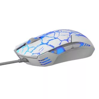 E-blue Cobra Myš drátová, bílo-modrá, 2500DPI, e-box