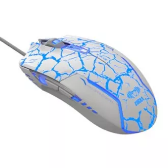 E-blue Cobra Myš drátová, bílo-modrá, 2500DPI, e-box