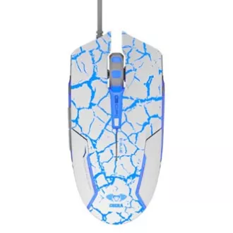E-blue Cobra Myš drátová, bílo-modrá, 2500DPI, e-box