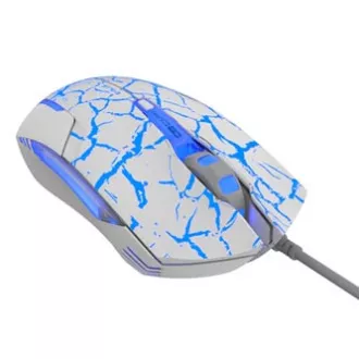 E-blue Cobra Myš drátová, bílo-modrá, 2500DPI, e-box