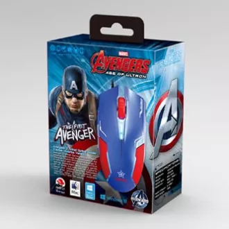 Myš drátová, E-blue Captain America, modrá, optická, 1600DPI