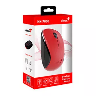 Myš bezdrátová, Genius NX-7000, červená, optická, 1200DPI