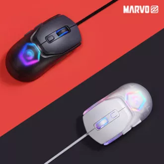 Marvo FIT LITE G1 Myš drátová, šedá, 12000DPI