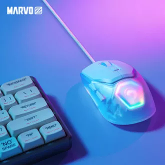 Marvo FIT LITE G1 Myš drátová, bílá, 12000DPI, + DáREK