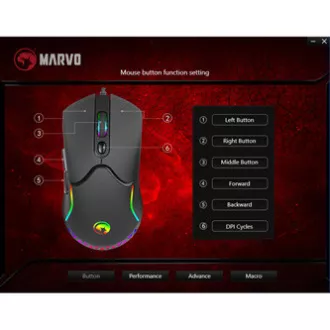 Marvo M359 Myš drátová, černá, 3200DPI