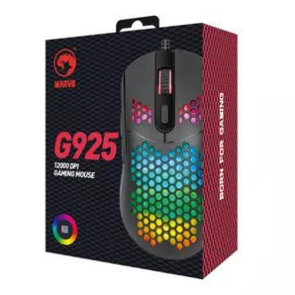 Marvo G925 Myš drátová, černá, 12000DPI