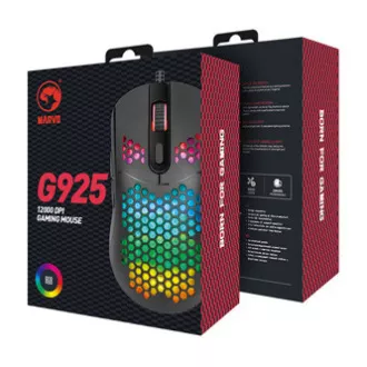 Marvo G925 Myš drátová, černá, 12000DPI
