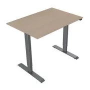 Pracovní stůl s elektricky nastavitelnou výškou 75x140cm, šedý, ergo