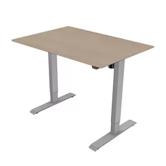 Pracovní stůl s elektricky nastavitelnou výškou 75x140cm, šedý, ergo