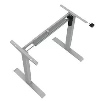 Pracovní stůl s elektricky nastavitelnou výškou 75x140cm, šedý, ergo