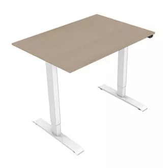 Pracovní stůl s elektricky nastavitelnou výškou 75x140cm, bílý, ergo