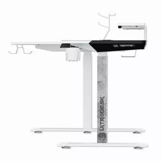 ULTRADESK Herní stůl WINGER - bílý, 111x155x60 cm, 75-122 cm, elektricky nastavitelná výška, RGB podsvícení, držák sluchátek i náp ULTRADESK Herní stůl WINGER - bílý, 111x155x60 cm, 75-122 cm, elektricky nastavitelná výška, RGB podsvícení, držák sluchátek i náp