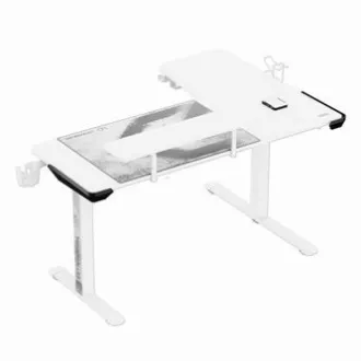 ULTRADESK Herní stůl WINGER - bílý, 111x155x60 cm, 75-122 cm, elektricky nastavitelná výška, RGB podsvícení, držák sluchátek i náp ULTRADESK Herní stůl WINGER - bílý, 111x155x60 cm, 75-122 cm, elektricky nastavitelná výška, RGB podsvícení, držák sluchátek i náp