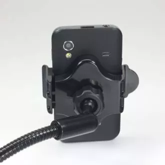 Držák mobilu,PDA,GPS Logo kloubový, do auta, nastavitelná šířka, černý, plast, s USB adaptérem 1.5 A, černá, mobil