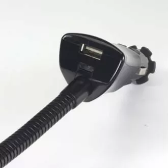 Držák mobilu,PDA,GPS Logo kloubový, do auta, nastavitelná šířka, černý, plast, s USB adaptérem 1.5 A, černá, mobil