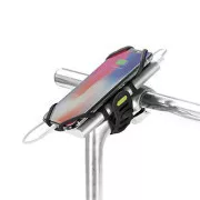 Držák mobilu a powerbanky Bone Bike Tie 3 Pro Pack, na kolo, nastavitelná velikost, černý, 4-6.5", silikon, na řídítka, černá
