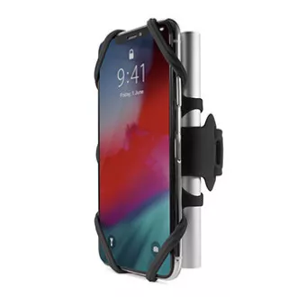 Držák mobilu a powerbanky Bone Bike Tie 3 Pro Pack, na kolo, nastavitelná velikost, černý, 4-6.5", silikon, na řídítka, černá