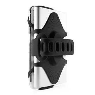 Držák mobilu a powerbanky Bone Bike Tie 3 Pro Pack, na kolo, nastavitelná velikost, černý, 4-6.5", silikon, na řídítka, černá