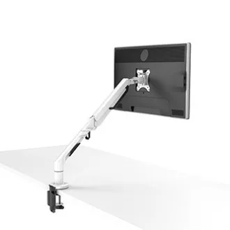 Polohovatelný držák pro monitor, 3-12KG, svorka a průchodka stolu, 17"-36", 75x75/100x100, černý