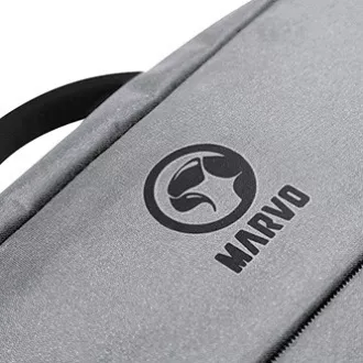 Batoh na notebook 15.6", BA-03, šedý z nylonu, USB port k nabíjení, Marvo, DOPRODEJ