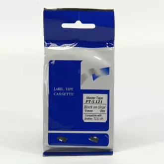 Master tape kompatibilní páska do tiskárny štítků, pro Brother, PT-S121, černý tisk/průsvitný podklad, nelaminovaná, 8m, 9mm Master tape kompatibilní páska do tiskárny štítků, pro Brother, PT-S121, černý tisk/průsvitný podklad, nelaminovaná, 8m, 9mm
