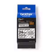 Brother originální páska do tiskárny štítků, Brother, TZE-S151, černý tisk/průsvitný podklad, laminovaná, 8m, 24mm, extrémně adhez