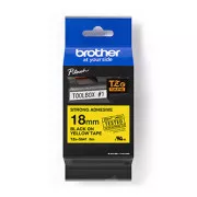 Brother originální páska do tiskárny štítků, Brother, TZE-S641, černý tisk/žlutý podklad, laminovaná, 8m, 18mm, extrémně adhezivní