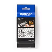 Brother originální páska do tiskárny štítků, Brother, TZE-SE4, černý tisk/bílý podklad, laminovaná, 8m, 18mm, plombovací