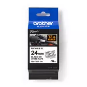 Brother originální páska do tiskárny štítků, Brother, TZE-FX251, černý tisk/bílý podklad, laminovaná, 8m, 24mm, flexibilní