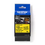 Brother originální páska do tiskárny štítků, Brother, TZE-FX631, černý tisk/žlutý podklad, laminovaná, 8m, 12mm, flexibilní