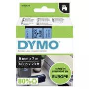 Dymo originální páska do tiskárny štítků, Dymo, 40916, S0720710, černý tisk/modrý podklad, 7m, 9mm, D1