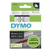 Dymo originální páska do tiskárny štítků, Dymo, 45803, S0720830, černý tisk/bílý podklad, 7m, 19mm, D1