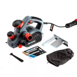 Hoblík Graphite 59G678, elektrika (kabel), 850W, 16500ot./min, 82mm, 3mm, 0-12mm, ergonomický tvar