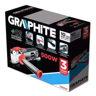 Víceúčelová bruska Graphite 59G025, elektrika (kabel), 230V, 500W, 21000osc./min, 2,8&deg;