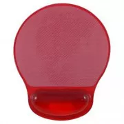 Podložka pod myš, ergonomická, gelová, červená, Logo