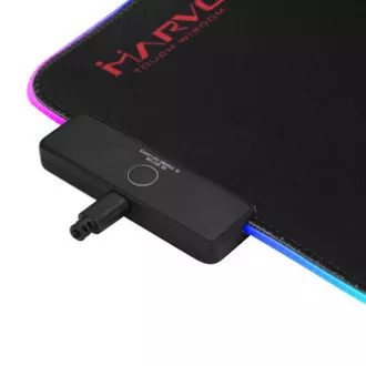 RGB Podložka pod myš, MG8, herní, černá, 350 x 250 mm, 3 mm, Marvo, RGB podsvícení