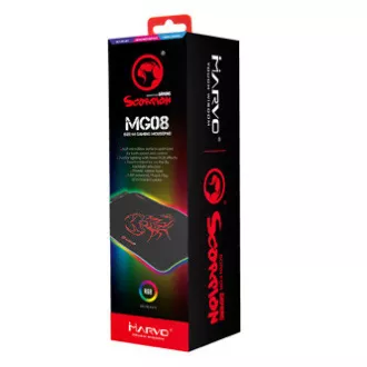 RGB Podložka pod myš, MG8, herní, černá, 350 x 250 mm, 3 mm, Marvo, RGB podsvícení