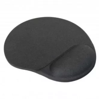 Podložka pod myš, ergonomická, gelová, černá, Logo - doprodej