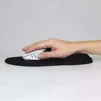 Podložka pod myš, ergonomická, gelová, černá, Logo - doprodej