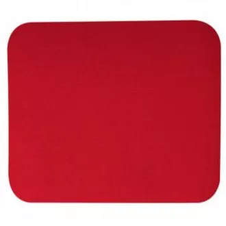 Podložka pod myš, měkká, červená, 24x22x0,3 cm, Logo