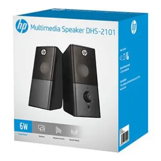 HP reproduktory DHS-2101, 2.0, 6W, černý, regulace hlasitosti, stolní, 3,5 mm jack (USB), DOPRODEJ HP reproduktory DHS-2101, 2.0, 6W, černý, regulace hlasitosti, stolní, 3,5 mm jack (USB), DOPRODEJ